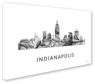 Marlene Watson 'Indianapolis Indiana Skyline' Canvas Art, 47x30