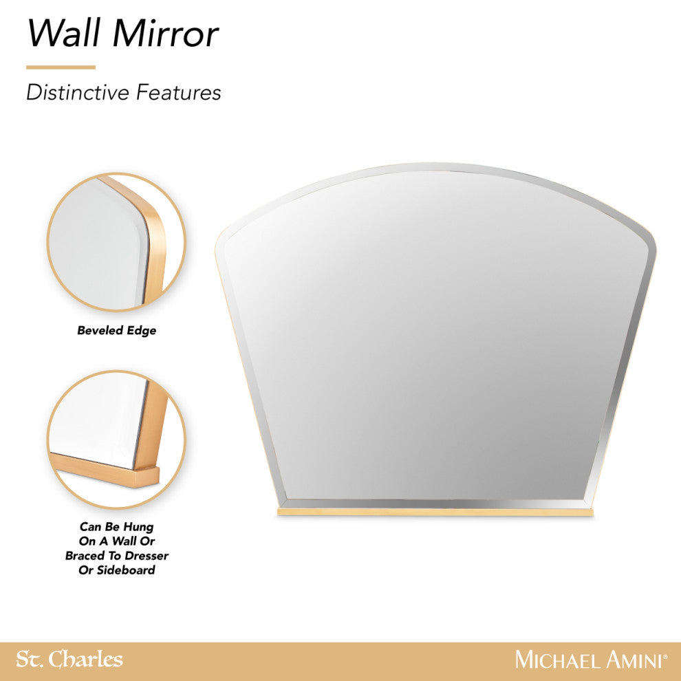 St. Charles Wall Mirror, Dove Gray