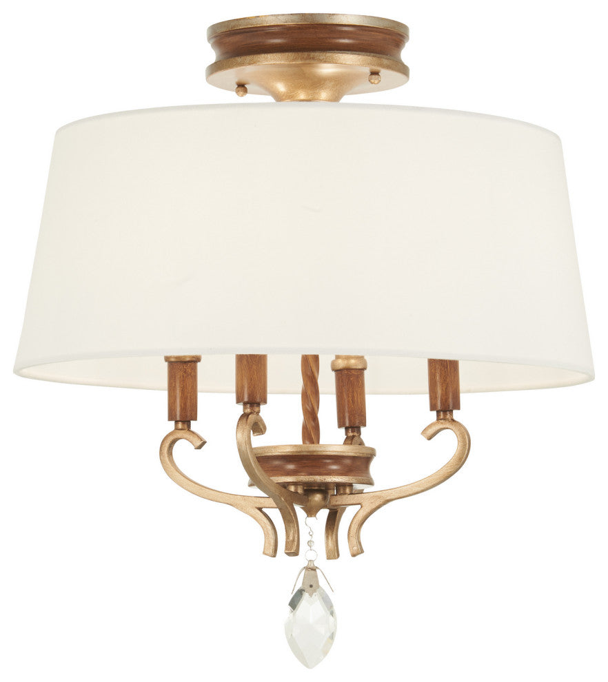 Minka Metropolitan, N6552-690, Magnolia Manor, 4-Light Semi Flush