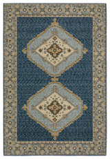 Oriental Weavers Andorra 2430A Medallion Rug, Blue, 3'3"x5'2"
