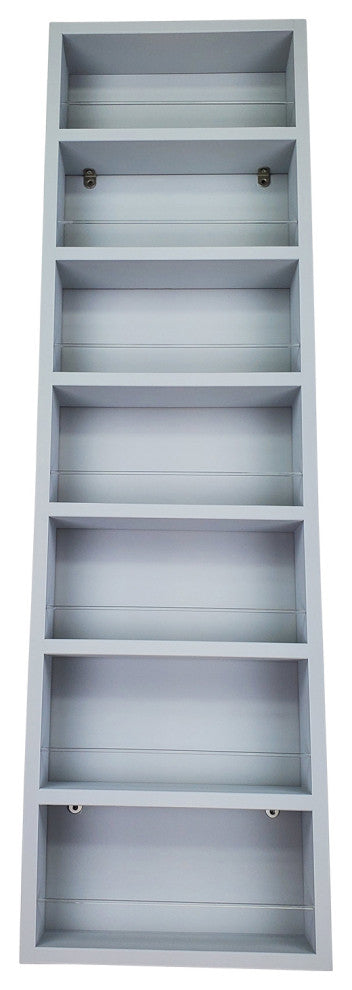 Meadow Primed Gray On the Wall Spice Rack 48"h x 11"w x 2.5"d