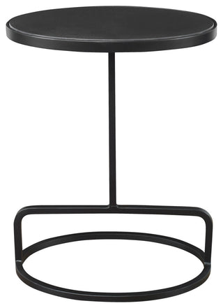Uttermost Jessenia Black Marble Accent Table