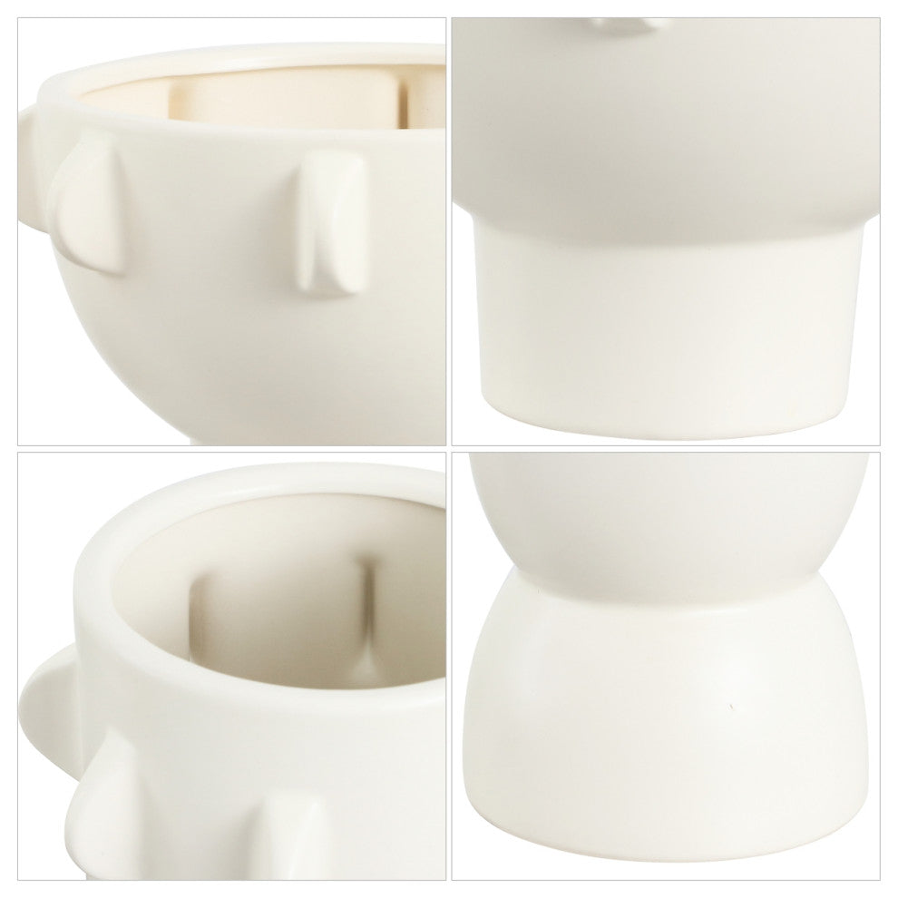 Safavieh Amias Ceramic Tab Vase, Set 2, Off White