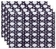 18"x14" Rattan Geometric Geometric Print Placemats, Set of 4, Purple