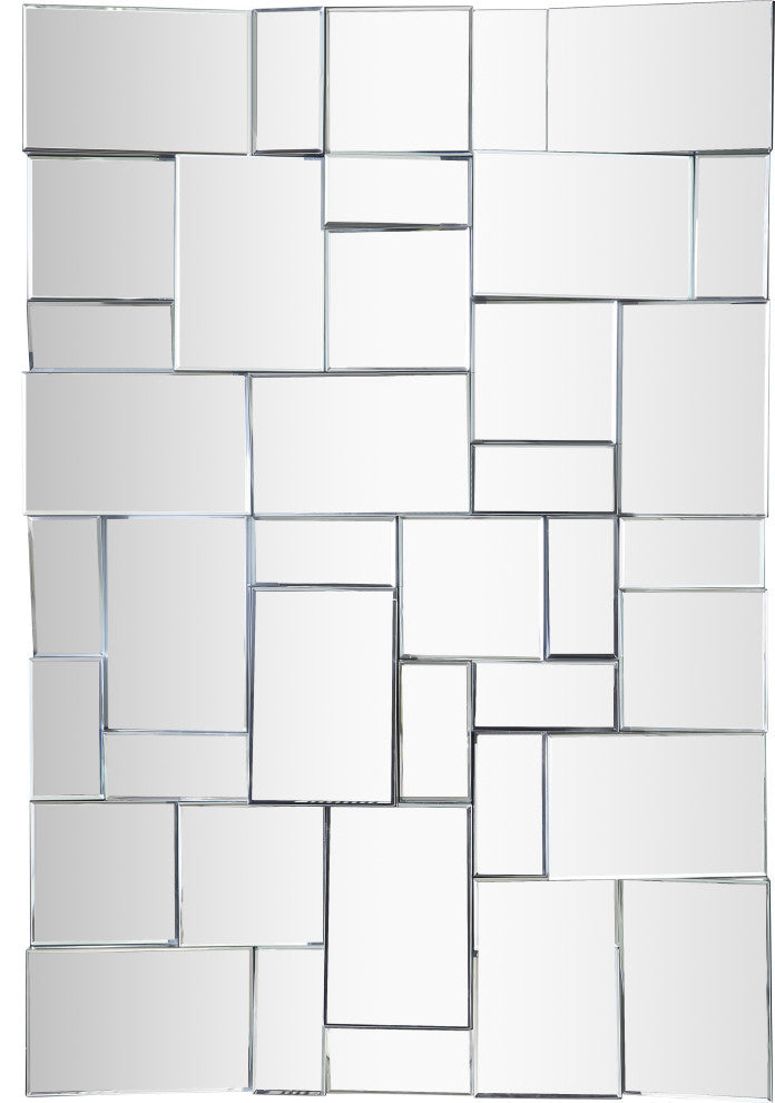 Action Rectangular Contemporary Geometric Designed Mirror