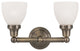 Livex Lighting 2 Light Antique Brass Bath Light - 1022-01