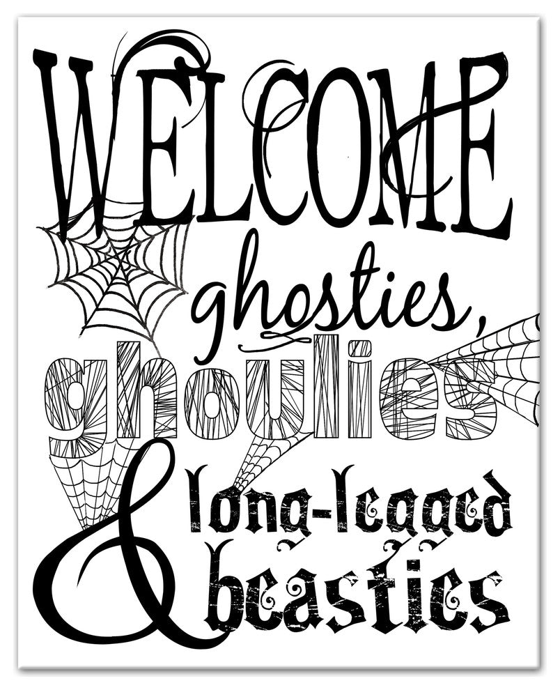 Monster Welcome 16"x20" Canvas Wall Art