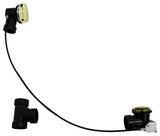Sch. 40 ABS 35" Cable Drive Bath Waste In Polished Brass