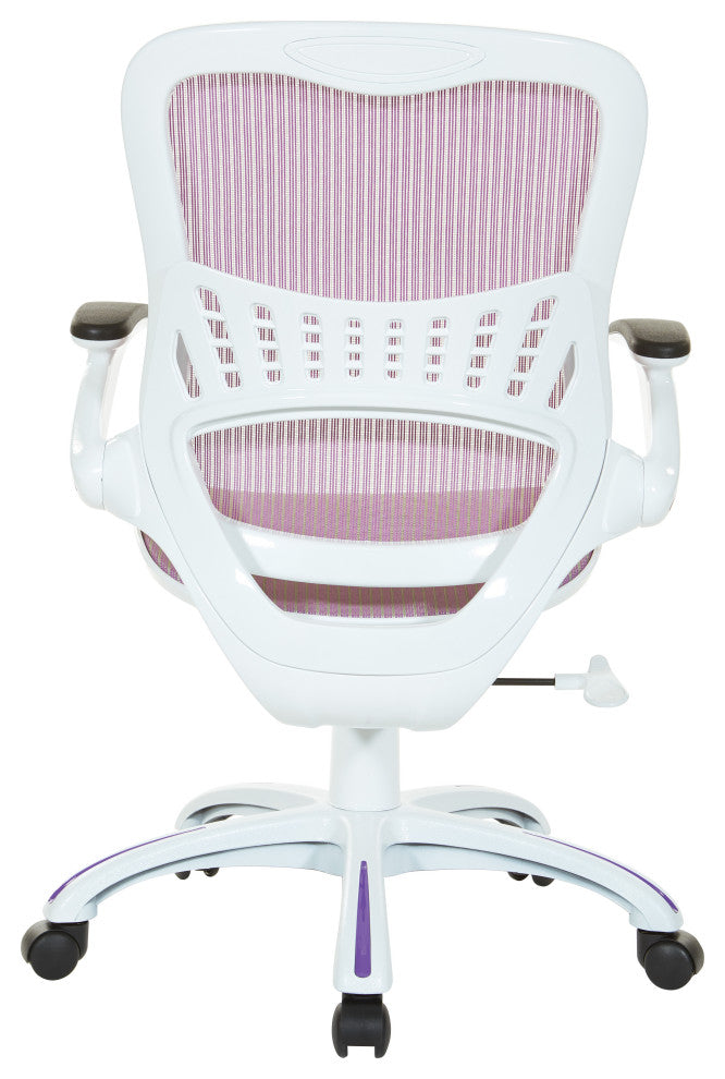 Riley Office Chair With Black Mesh, Purple