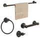 Bay Hill Series Hardware Set, Oil Rubbed Bronze, 4-Piece With 24" Towel Bar