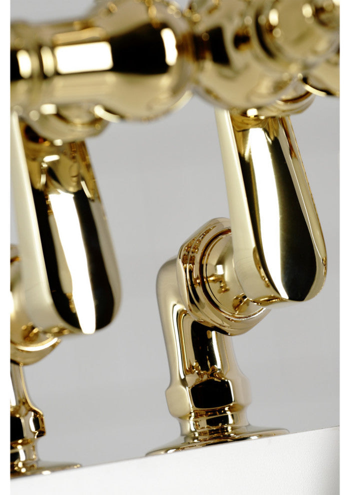 CC6015T2 Clawfoot Tub Faucet With Hand Shower, Polished Brass