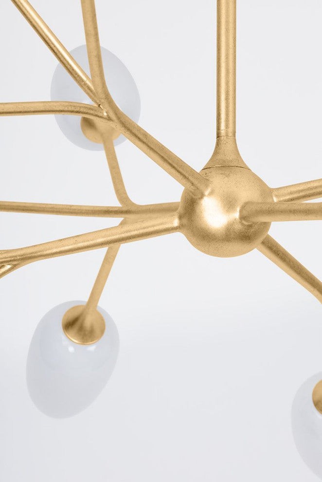 Aldean Chandelier, Vintage Gold Leaf