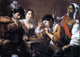Valentin De boulogne Musician and Drinkers, 18"x27" Wall Decal