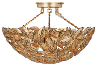 Kelan Semi Flush Mount, Antique Gild