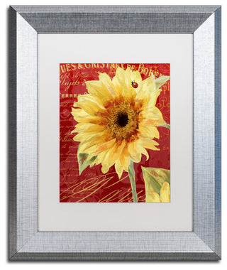 Color Bakery 'Ete Lady Bug' Matted Framed Art, Silver Frame, White Mat, 11x14