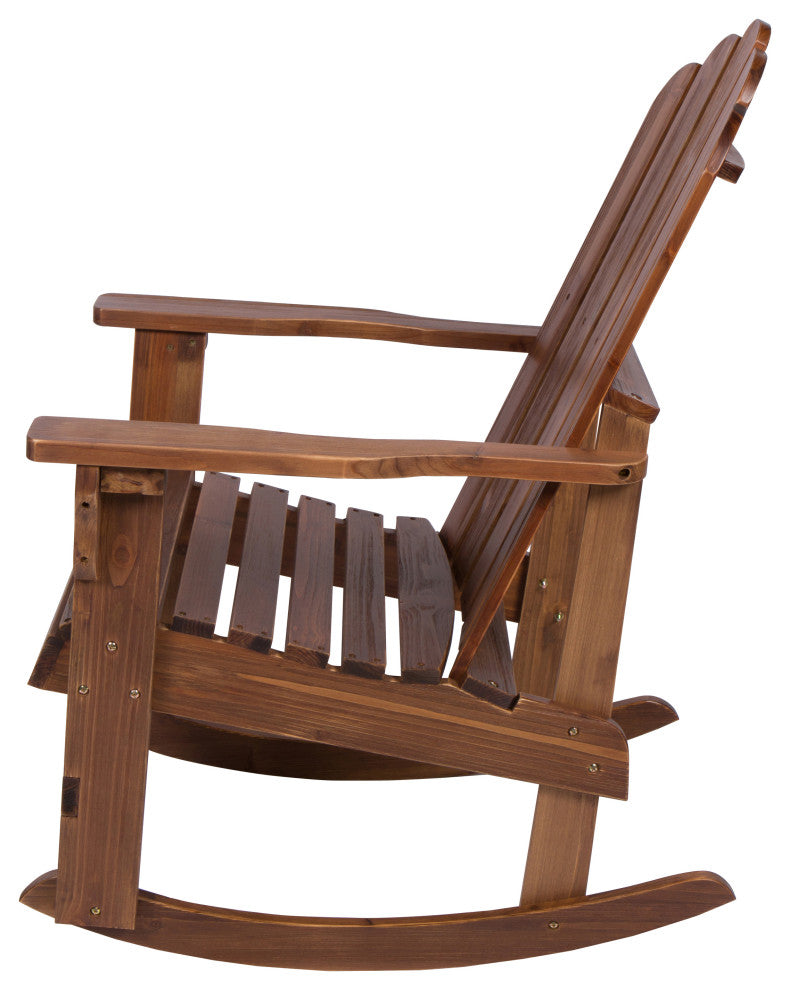 Shine Company Marina II Porch Rocker With Hydro-Tex Finish, Oak