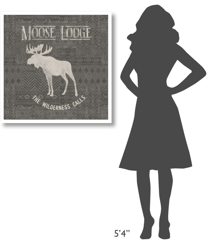 "Soft Lodge IV Dark" Digital Paper Print by Janelle Penner, 32"x32"