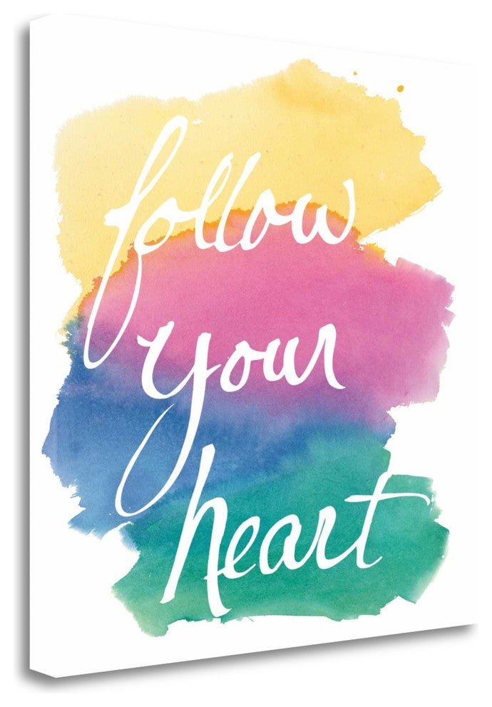 "Colorburst II Heart Sq" By Mike Schick, Giclee Print on Gallery Wrap Canvas
