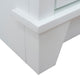 37" Single Sink Vanity, White Finish With White Carrara Marble