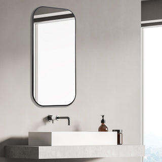 Uttermost Taft Horizontal/Vertical Mirror, Matte Black, 21"x41"