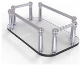 Vanity Top Glass Guest Towel Tray, Polished Chrome