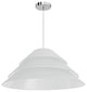 1Light Aranza Pendant, White Shade, Polished Chrome