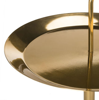 Safavieh Apollo Round Brass Top Side Table, White/Brass