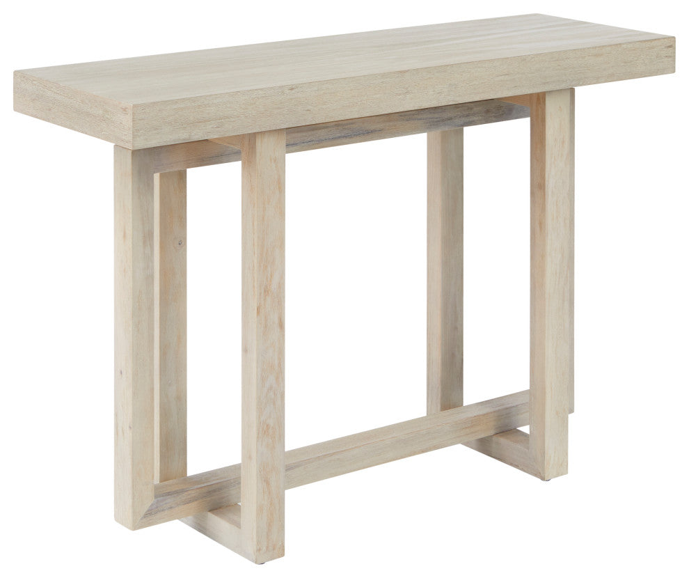White Wash Trestle Console Table