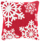 Surya Winter WIT-013 18"x18" Pillow Kit, Ivory/Bright Red