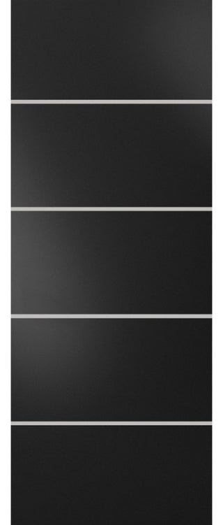 Slab Barn Door Panel 42 x 84 | Planum 0210 Matte Black with  | Sturdy Finished