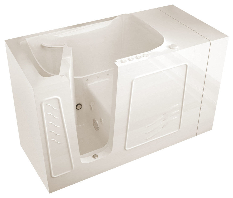 MediTub Walk-In 30x53 Left Drain Biscuit Whirlpool & Air Jetted Tub, Biscuit, Le