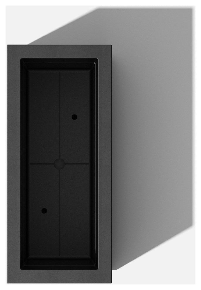 Veradek Block Series Long Box Planter, Black, 13"h X 11"w X 25"l
