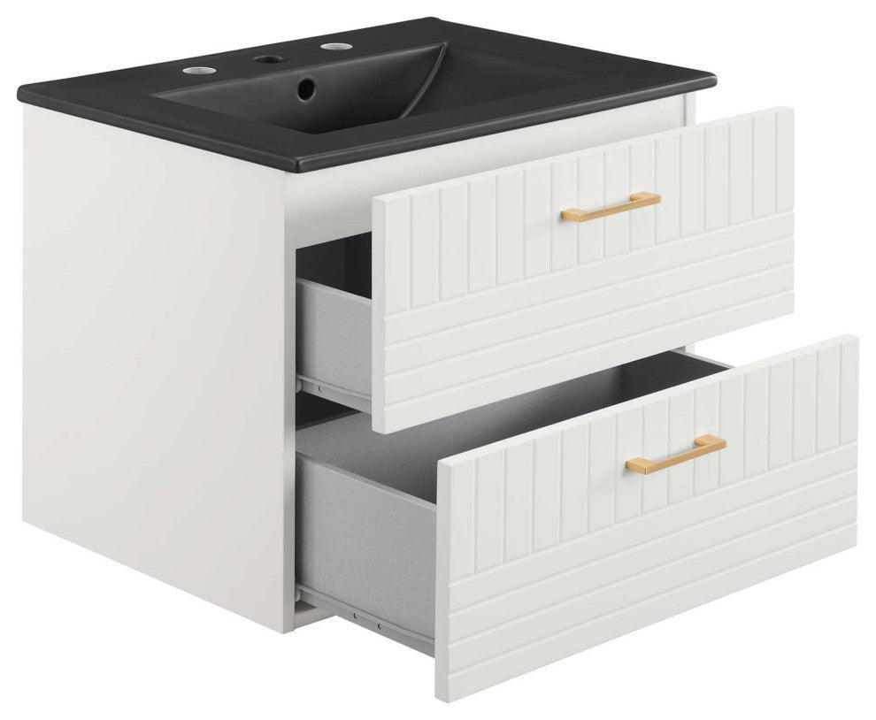 Daybreak 24" Bathroom Vanity, White Black