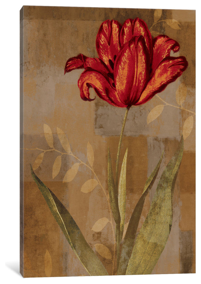 "Red Impression I" by Erin Lange, Canvas Print, 18"x12"
