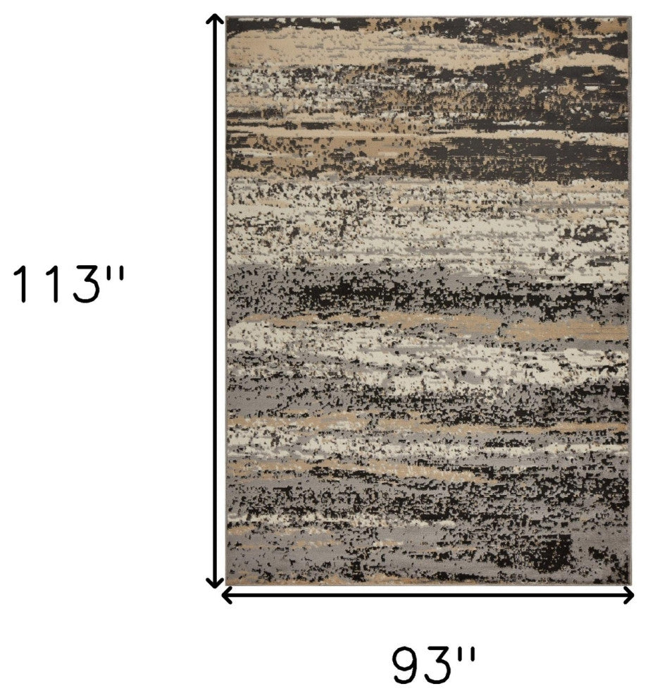 Beige Black And Gray Abstract Area Rug