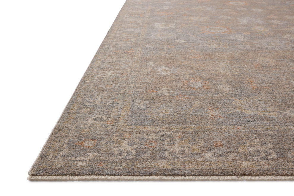 Chris Loves Julia x Loloi Louisa Stone / Multi 5''-3" x 5''-3" Round Area Rug