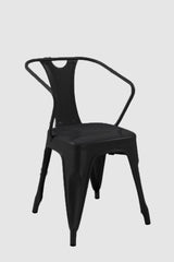 Midcentury Style Dining Chairs, Set of 4, Black