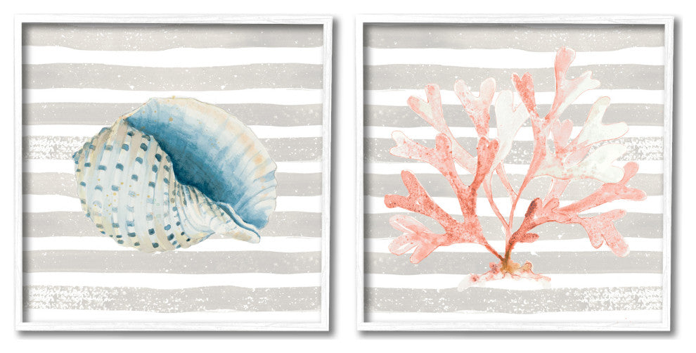 Nautical Curved Shell Pink Coral,17 x 17