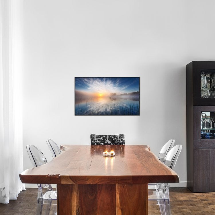 "Reflection" Framed Canvas Giclee by Martin Lutz, 37x22"