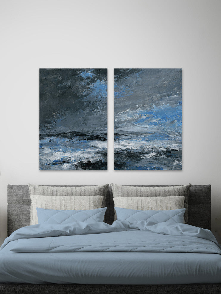 Dark Clouds Diptych, 48"x36"