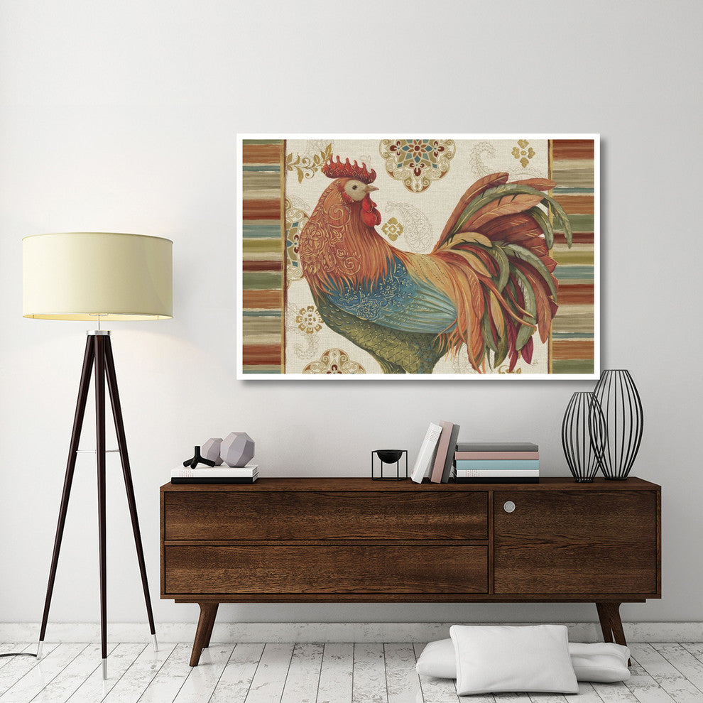 "Rooster Rainbow IA" Digital Paper Print by Daphne Brissonnet, 62"x42"