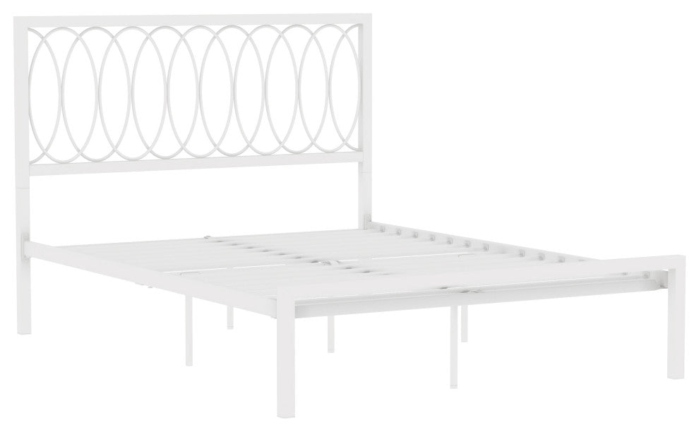 Hillsdale Naomi Metal Geometric Interlocking Ring Design Full Platform Bed