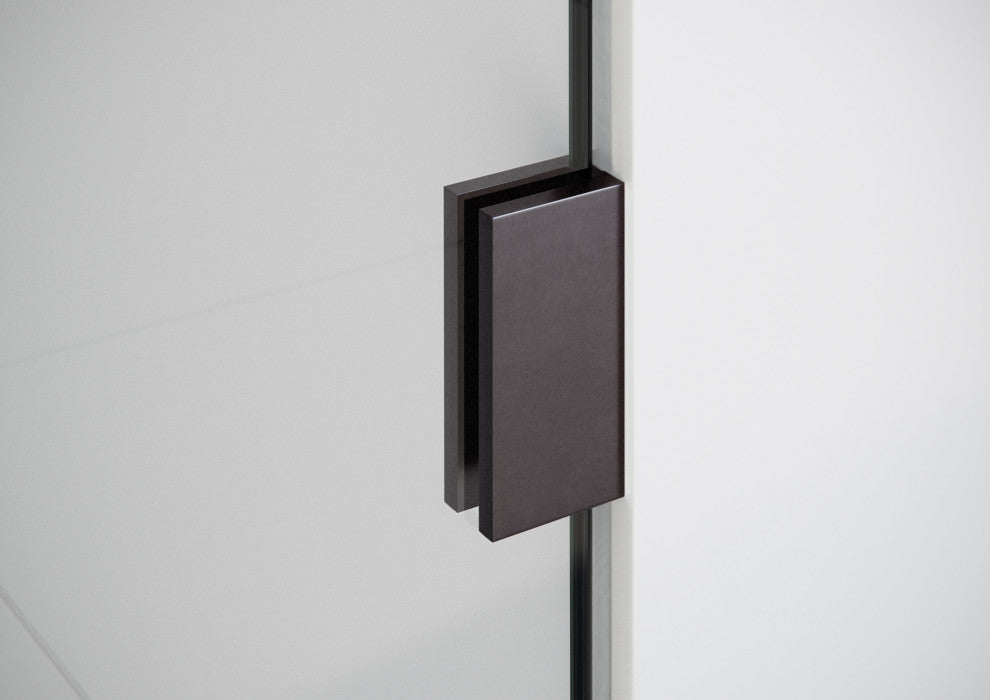 Ursa 36"x78" Frameless Single Glass Shower Panel, Gray Tint, Oil Rubbed Bronze