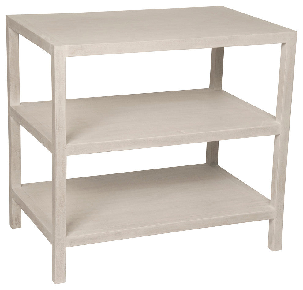 QS 2 Shelf Side Table, White Wash