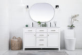 54" Double Bathroom Vanity, White