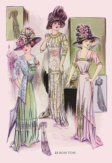 Le Bon Ton: Stylish Pastels- Gallery Wrapped Canvas Art 28" x 42"