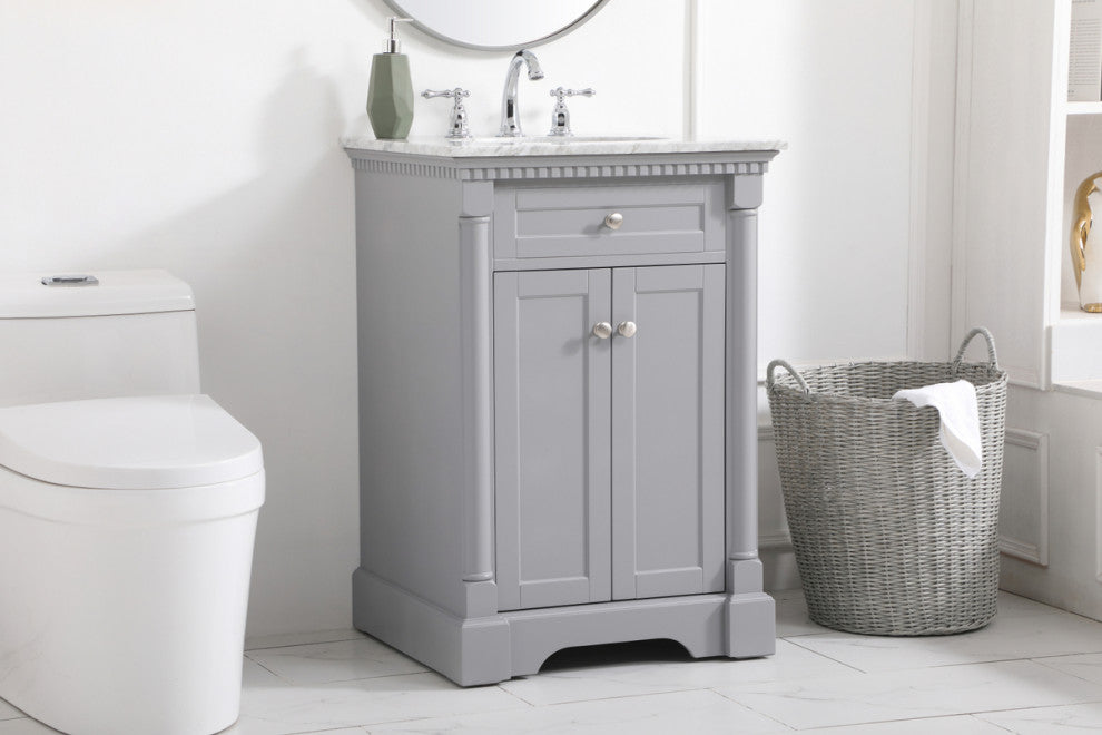 Home Living 24" Single Bathroom Vanity, Gray