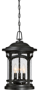 Quoizel MBH1911K Three Light Outdoor Hanging Lantern Marblehead Mystic Black
