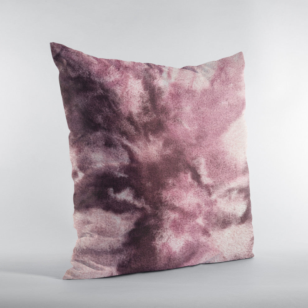 Plutus Rose Fureal Faux Fur Luxury Throw Pillow, Rose, 16" x 16"