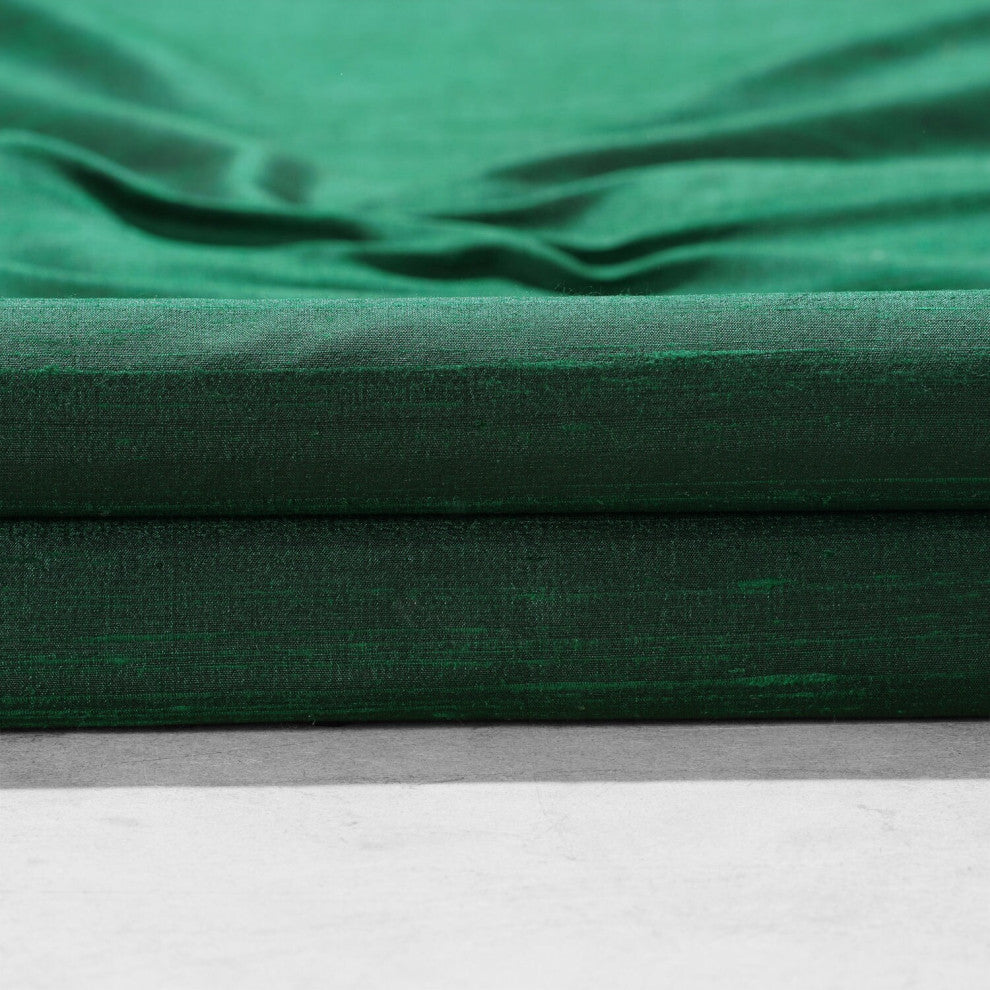 Midnight Clover Textured Dupioni Silk Fabric Sample, 4Wx4L